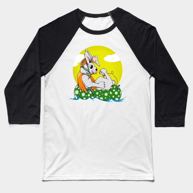 Rabbit on a river Baseball T-Shirt by mailboxdisco